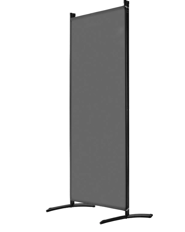 VEVOR Room Divider 4 Panels Fabric Room Privacy Screen for Office Bedroom Grey