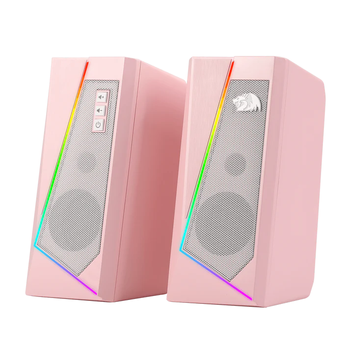 Redragon ANVIL GS520 RGB Stereo Gaming  Speaker ,Pink