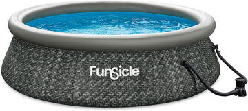 Funsicle 10' x 30'' QuickSet Ring Top Above Ground Swimming Pool, Herringbone,(P1A01030A)