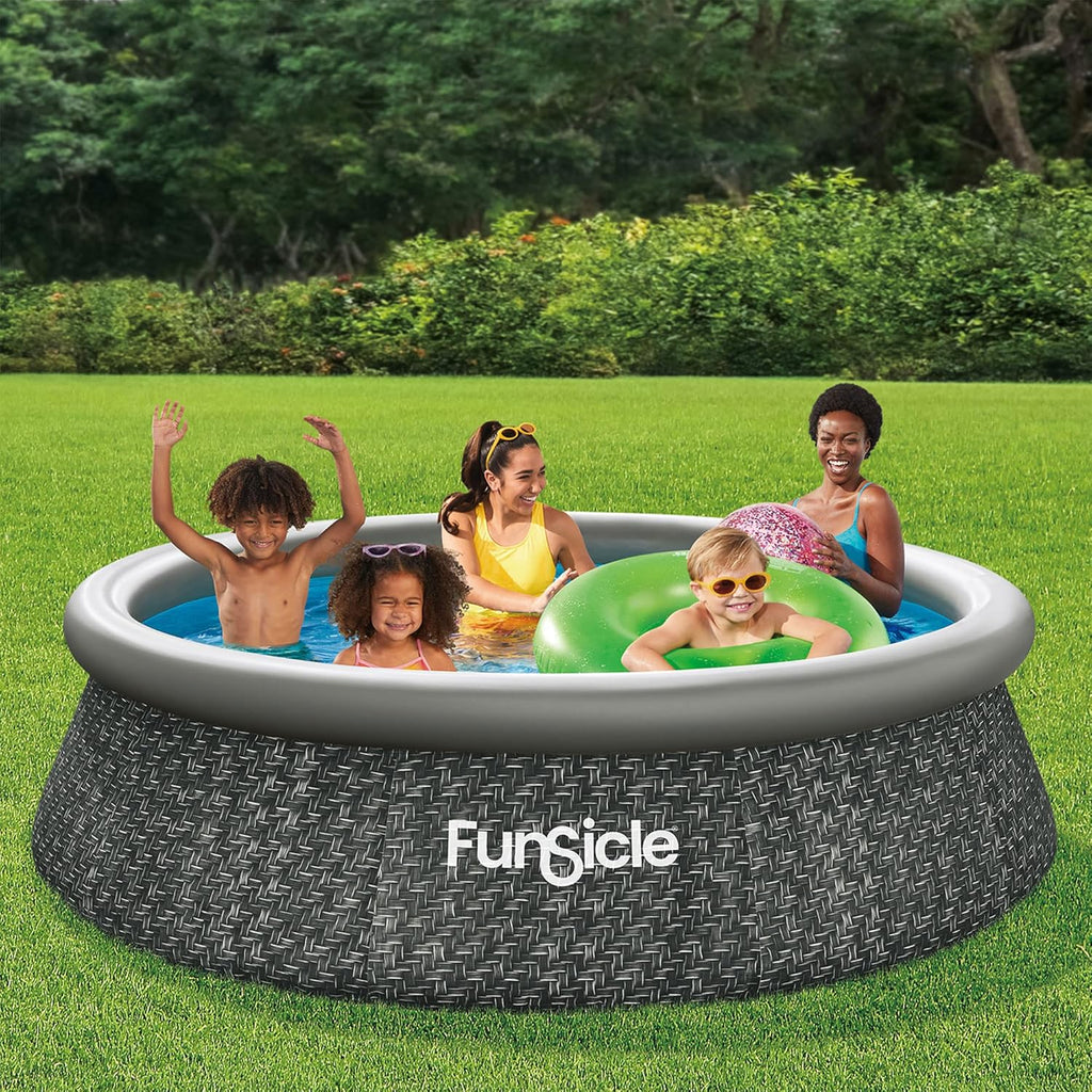 Funsicle 10' x 30'' QuickSet Ring Top Above Ground Swimming Pool, Herringbone,(P1A01030A)