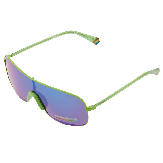 POLAROID Polarized Grey Green Mirror Shield Unisex Sunglasses PLD6222/S 99-01-140