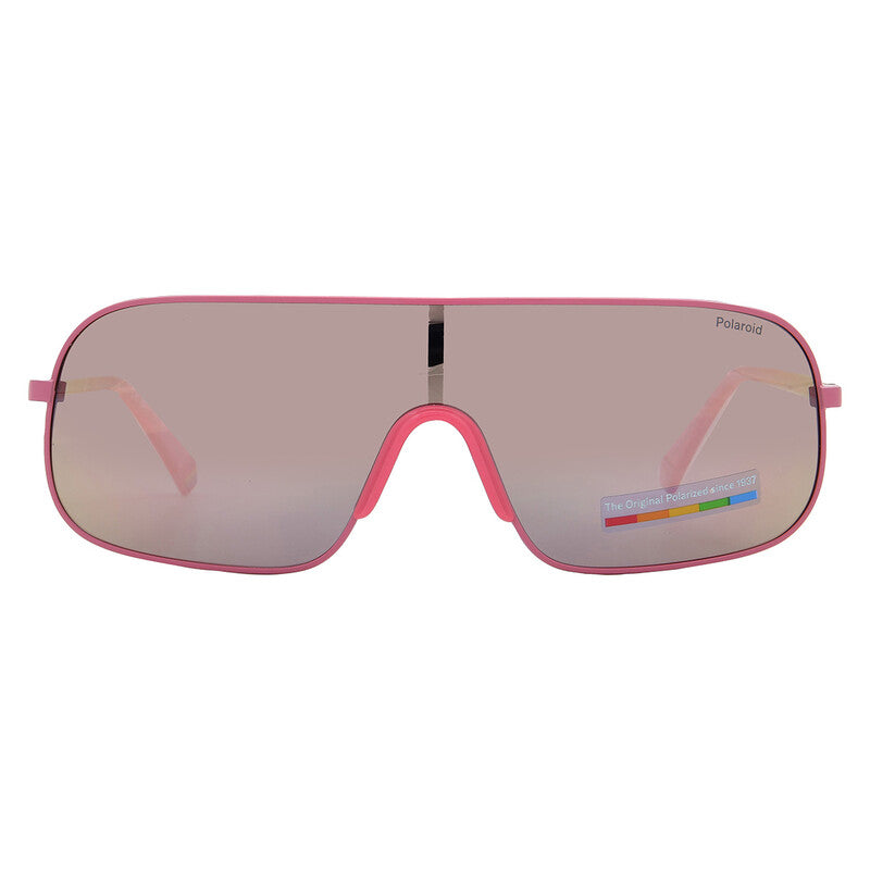 POLAROID Polarized Rose Gold Multilayer Shield Unisex Sunglasses PLD6222/S 99-01-140