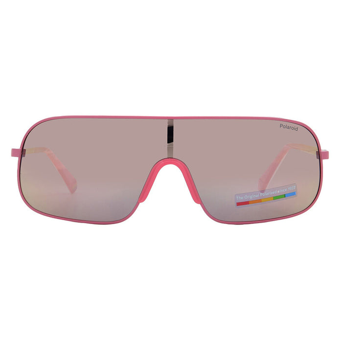 POLAROID Polarized Rose Gold Multilayer Shield Unisex Sunglasses PLD6222/S 99-01-140