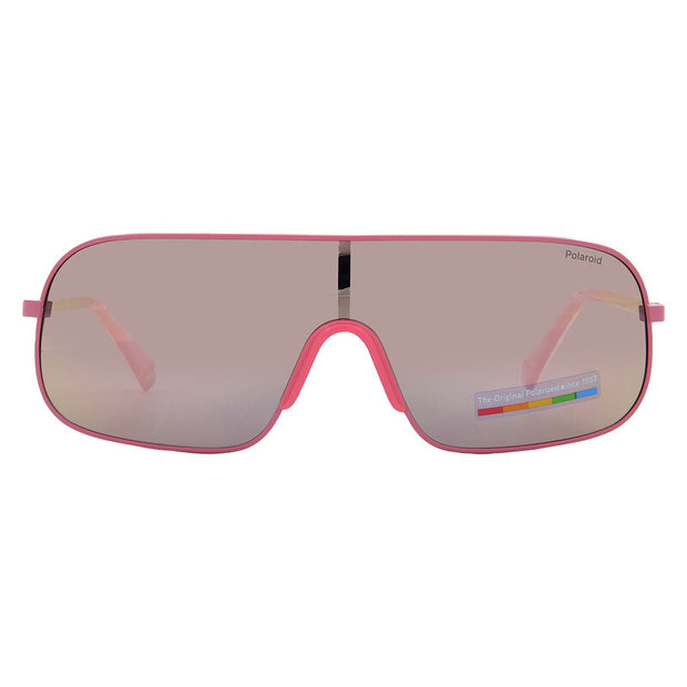 POLAROID Polarized Rose Gold Multilayer Shield Unisex Sunglasses PLD6222/S 99-01-140
