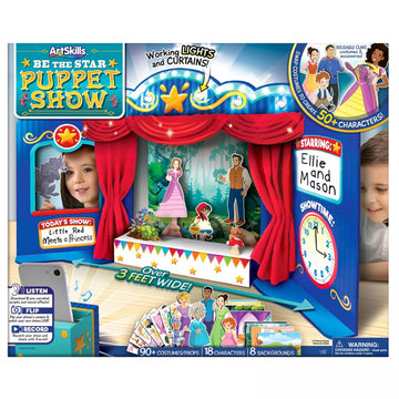 ArtSkills 3' Table Top Light Up Puppet Show Theater for Kids