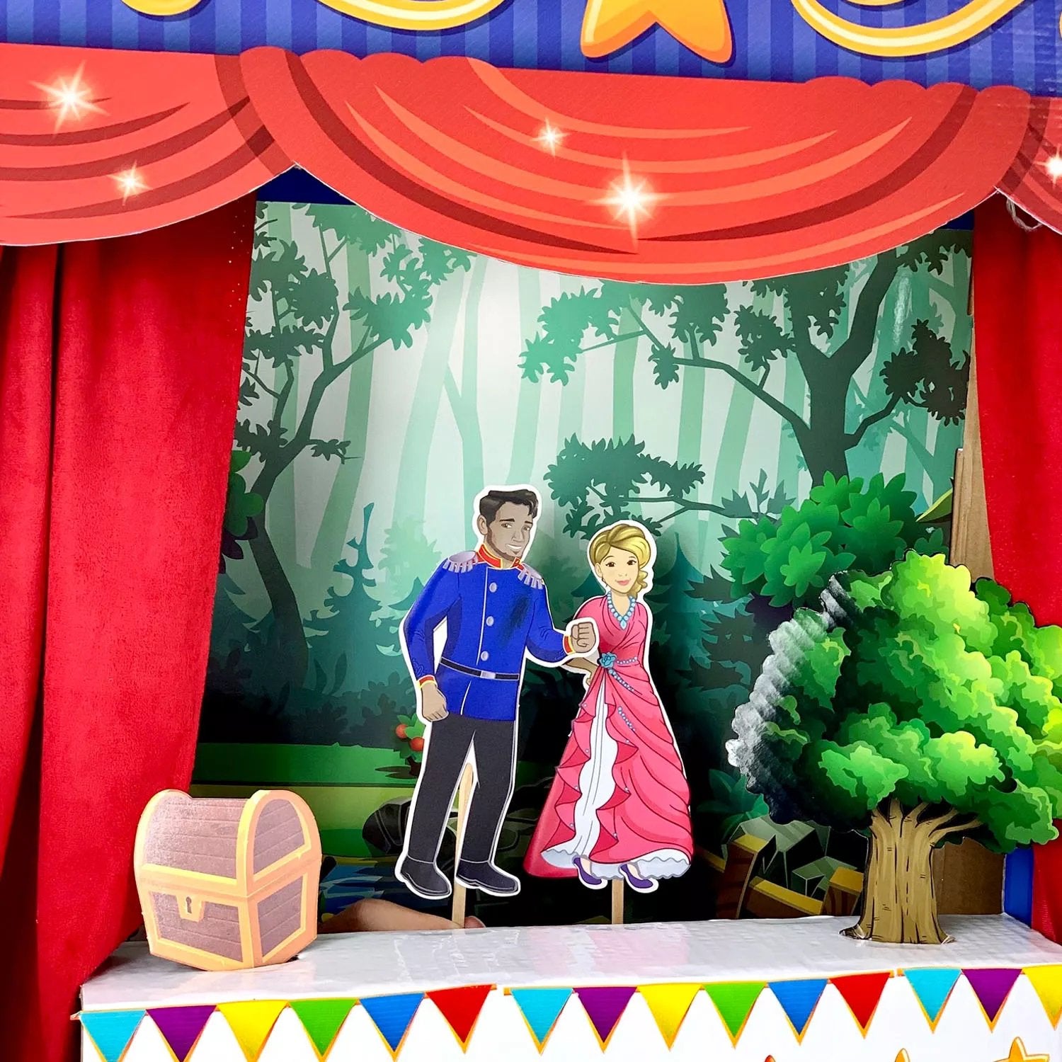 ArtSkills 3' Table Top Light Up Puppet Show Theater for Kids