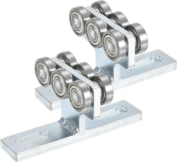 2 Pack Electric Hoist Installation Roller Trolley with 6 Wheels Roller Strut Trolley Beam Trolleys Assembly for Use with 1-5/8" Wide & All 1-5/8" Taller Strut Channels, Alloy Steel