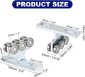 2 Pack Electric Hoist Installation Roller Trolley with 6 Wheels Roller Strut Trolley Beam Trolleys Assembly for Use with 1-5/8