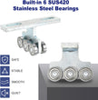 2 Pack Electric Hoist Installation Roller Trolley with 6 Wheels Roller Strut Trolley Beam Trolleys Assembly for Use with 1-5/8