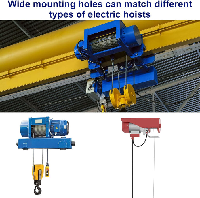 2 Pack Electric Hoist Installation Roller Trolley with 6 Wheels Roller Strut Trolley Beam Trolleys Assembly for Use with 1-5/8