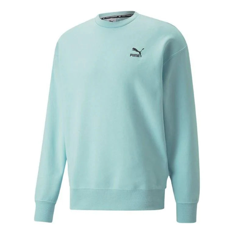 PUMA × Pokémon: Venusaur, Charizard & Blastoise Light Aqua Fleece Relaxed Fit Crew Neck Sweatshirt - Adult
