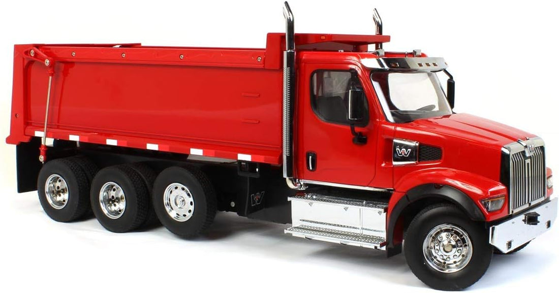 1:16 Radio Control Western Star 49X 2020 Dump Truck - Diecast Masters - Transport Series - Item 27007, red