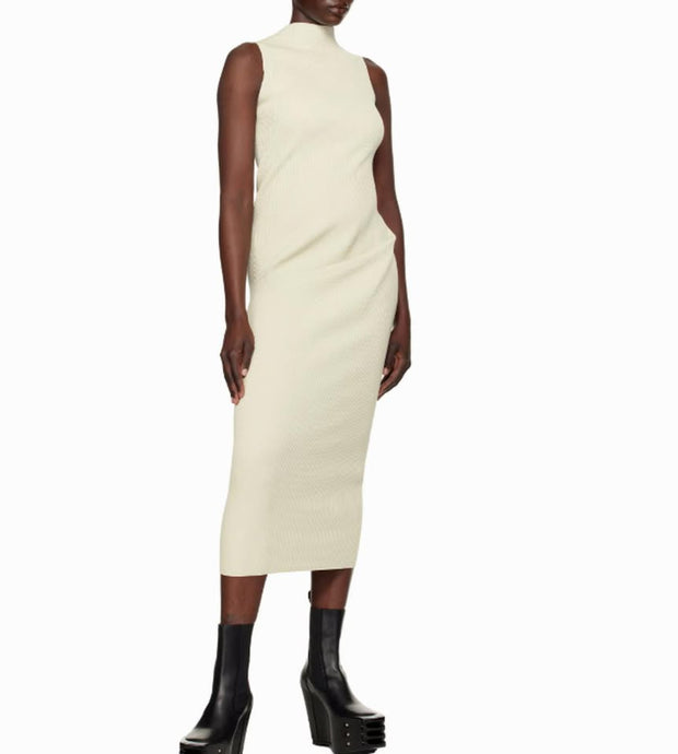 Rick Owens Off-White Hollywood Babel Midi Dress, Size XS