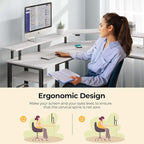 Rolanstar Computer Desk 53" with Power Outlets USB Ports & LED Strip, Reversible L Shaped Desk