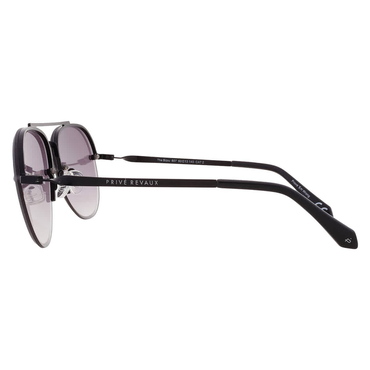 Prive' Revaux Grey Shaded Pilot Unisex Sunglasses THE BIJOU 807 60-13-140