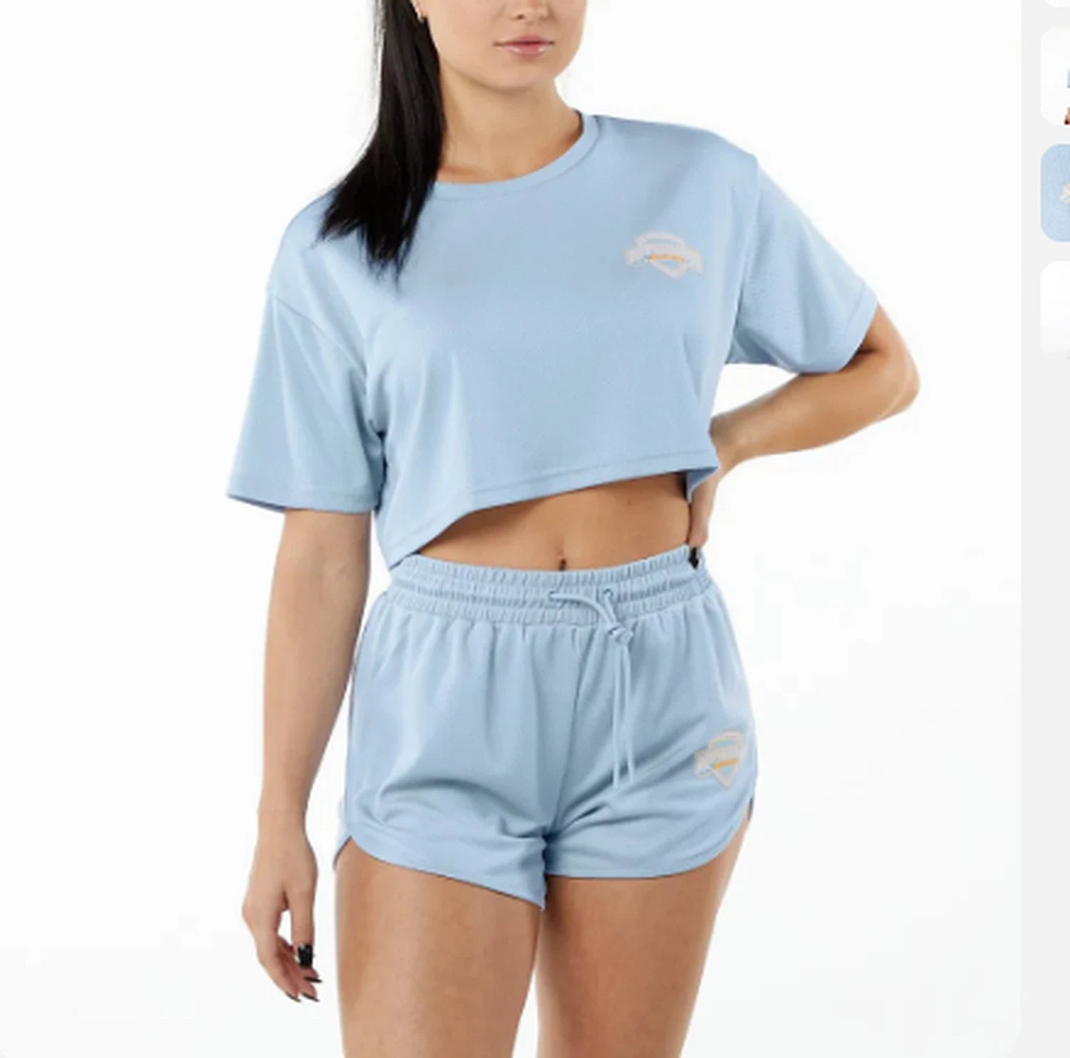 NEW Alphalete Women's Varsity Crop Light Blue (42466) Size XXXL