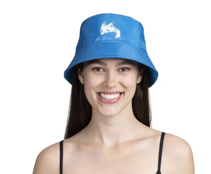 NEW Pokemon Tropical Pikachu Lightning Blue Reversible Bucket Hat