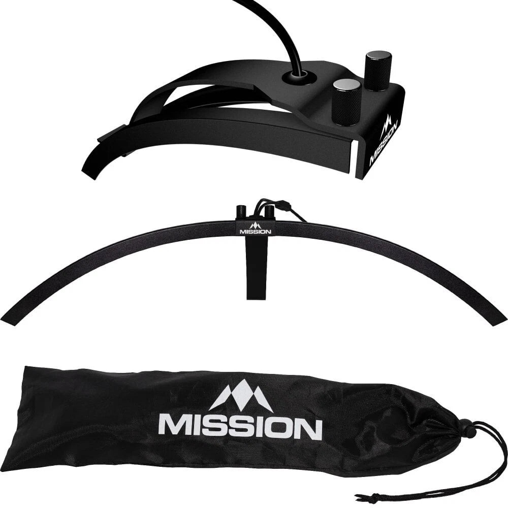 Mission Torus 100 Dartboard Darts Light Folding Portable Travel Lighting System,Black