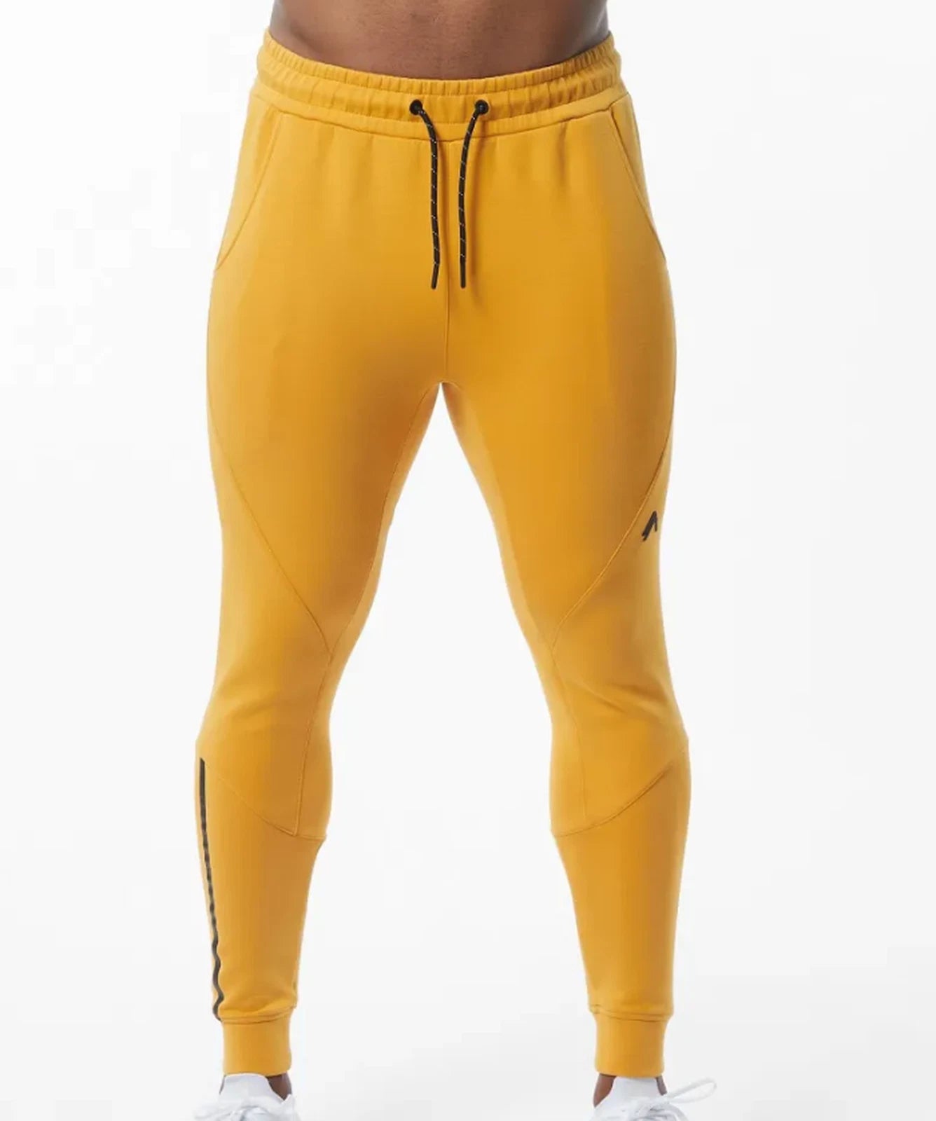 NEW ALPHALETE Men's ELMTS Cuffed Jogger Yellow (264271) Size S