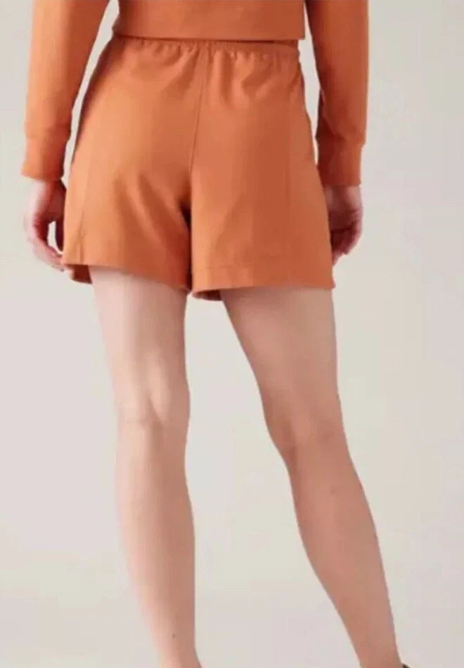 Athleta Shorts 587418 Women  Burnt Orange Retroterry Shorts - TERRACOTTA