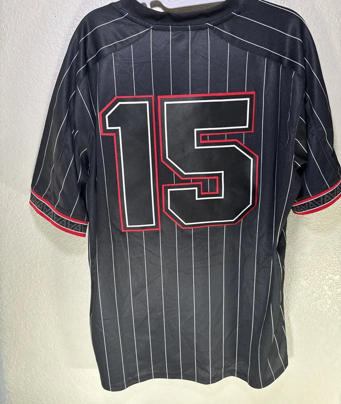 New ALPHALETE Men’s Varsity NFL Black Baseball Jersey ,size XS