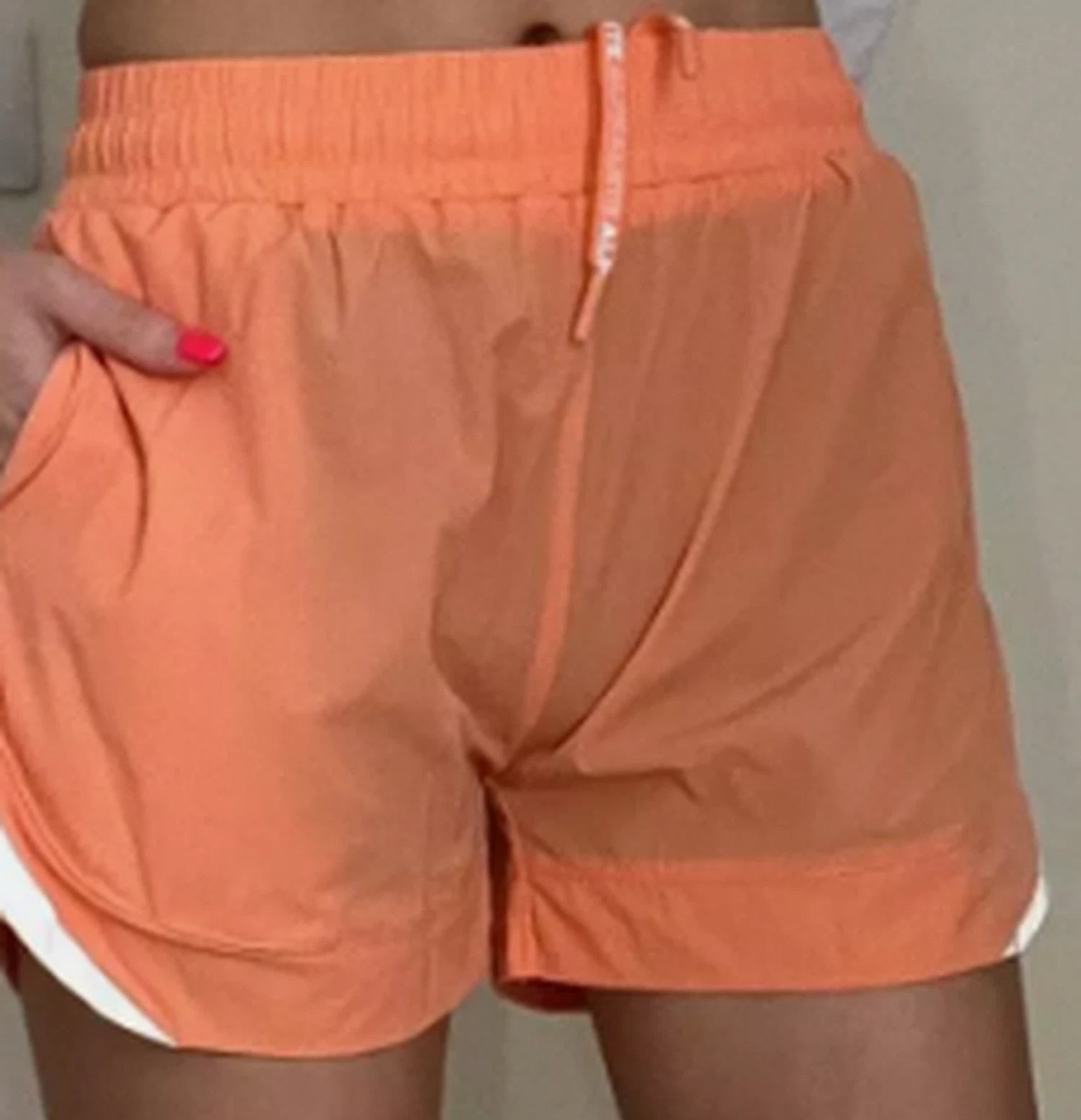 NEW Alphalete Womens Infinity Stride Short W/Liner (286068) SizeXS Peach