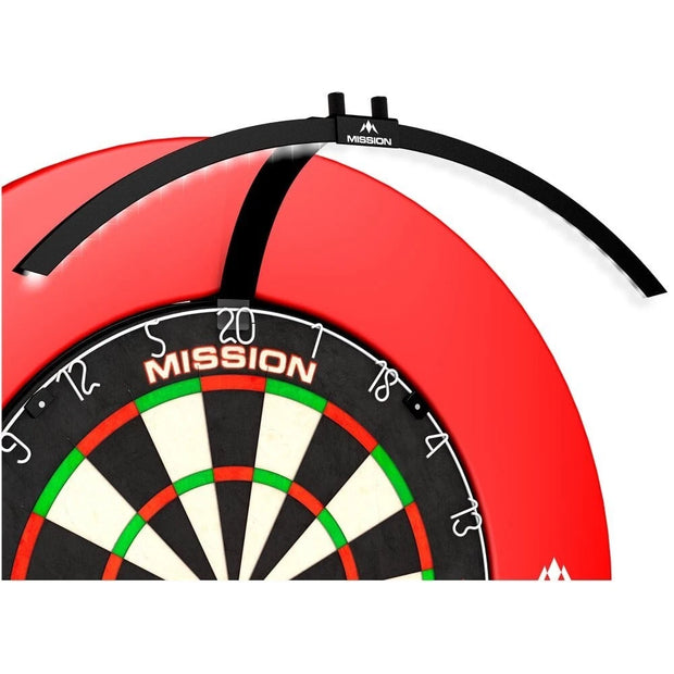 Mission Torus 100 Dartboard Darts Light Folding Portable Travel Lighting System,Black