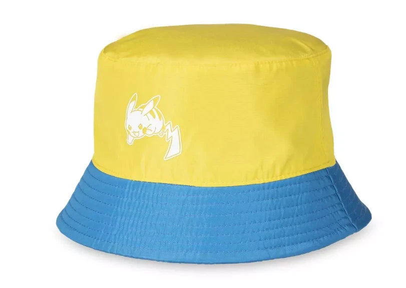 NEW Pokemon Tropical Pikachu Lightning Blue Reversible Bucket Hat