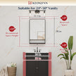 18x28 Inch Black Bathroom Mirror with Shelf, Rectangle Metal Bathroom Vanity Mirror with Storage