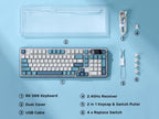 RK ROYAL KLUDGE S98 Mechanical Keyboard w/Smart Display & Knob, Top Mount 96% Wireless Mechanical Keyboard BT/2.4G/USB-C, Hot Swappable, Software Support, Massive Battery, 98 Keys