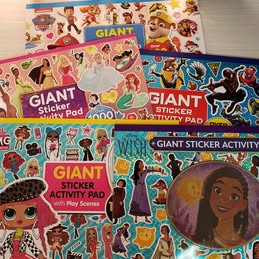 GIANT STICKER PAD WITH PLAY SCENES ASSORTED