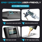 SeeSii Battery Spot Welder, Handheld Spot Welder with a Battery Tester for 0.1-0.25mm Nickel, Portable Spot Welding for 18650/lithium battery