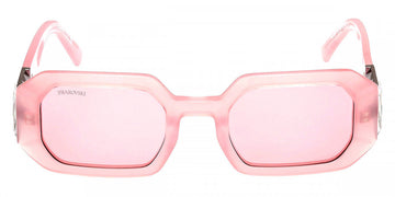Swarovski SK 387 72S Pink Rectangular Plastic Sunglasses Frame 50-23-140 Stones