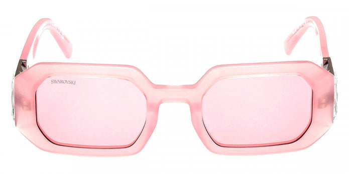 Swarovski SK 387 72S Pink Rectangular Plastic Sunglasses Frame 50-23-140 Stones