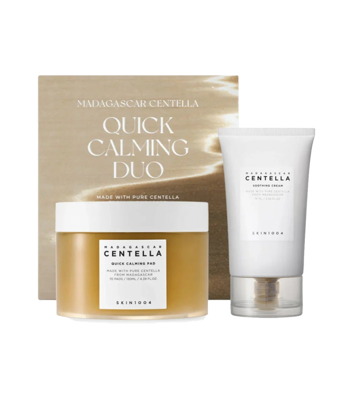 Skin1004  Madagascar Centella Set Quick Calming Duo - Calming Pads + Soothing Cream