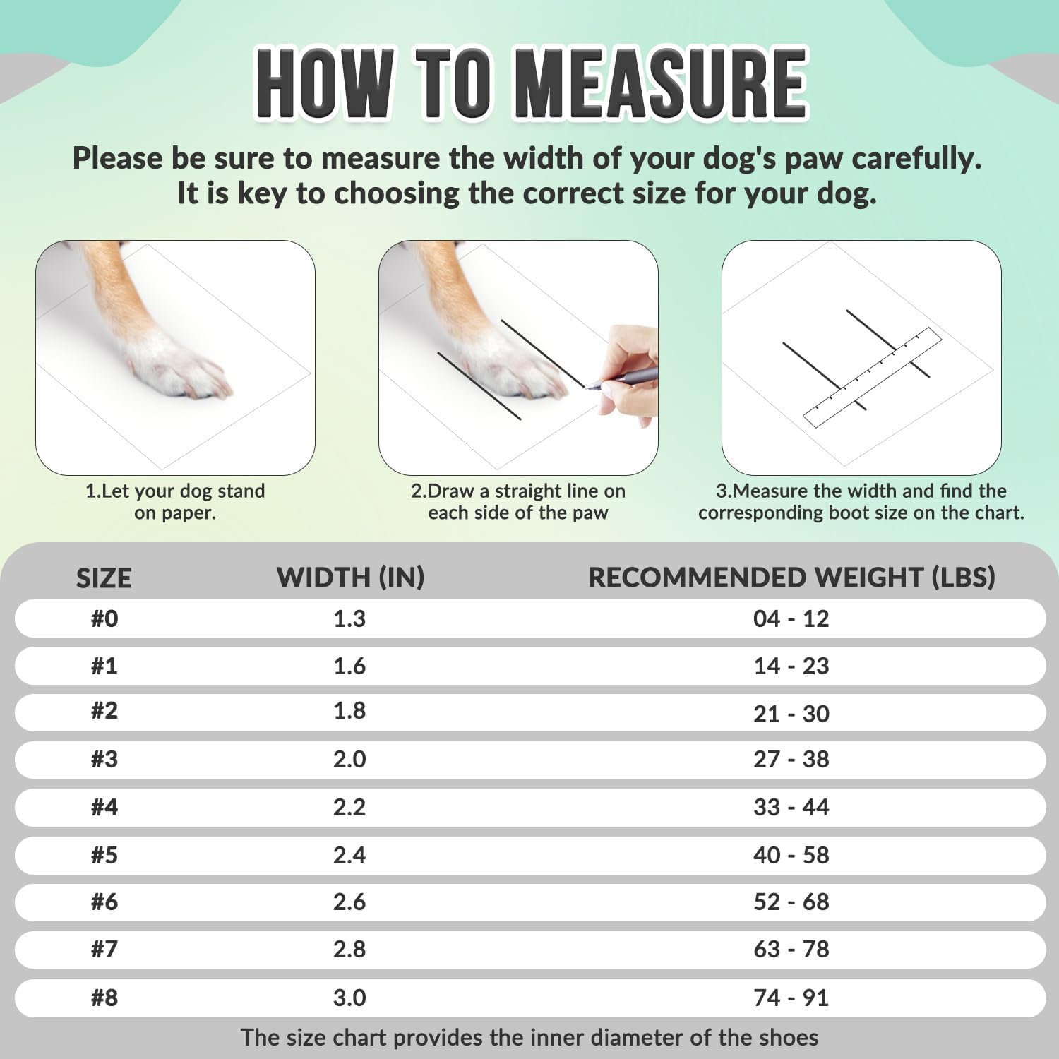 Dog Boots, Breathable Paw Protector Dogs Shoes, Dual Adjustable & Washable Non-Slip Dog Booties with Reflective Strip for Large Medium Small Dogs Injured Paws Walking Running Outdoor(#3, Green)