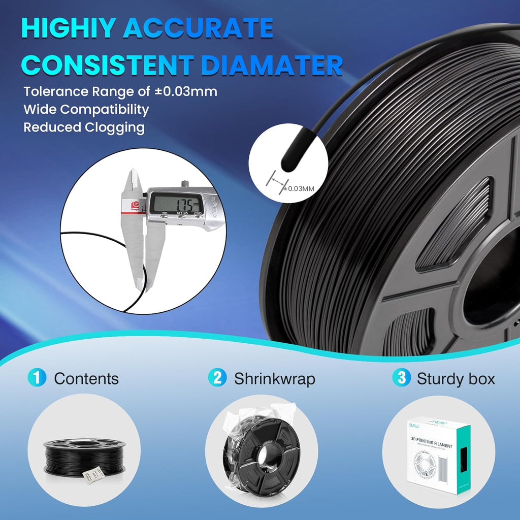 SUNLU TPU 3D Printer Filament 4KG Bundle, High Speed 95A TPU Filament 1.75mm