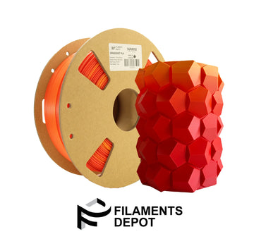 Filaments Depot Gradient PLA - 1.75mm 1kg- Sunrise (Red-Yellow)