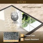 Matte Black Mirror 42 x 36 Beveled Rectangle Bathroom Vanity Mirror for Over Sink, Tempered Glass