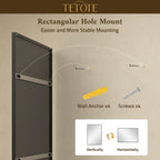 Matte Black Mirror 42 x 36 Beveled Rectangle Bathroom Vanity Mirror for Over Sink, Tempered Glass