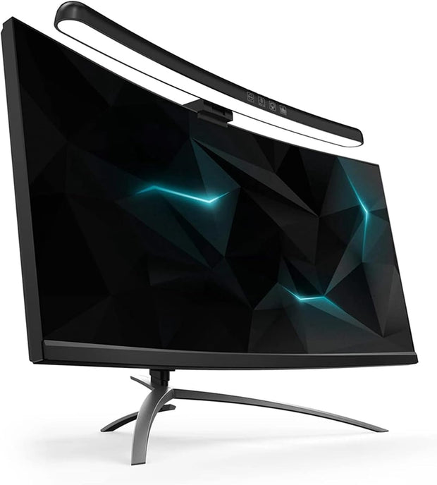 Curved Monitor Light Bar, LED Computer Lamp With Touch Dimming, 3 Color Temp Modes & 7 RGB Adjustable Colors