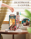 Rolife DIY Book Nook Kits Sunset Street Scene, Endless Stairs Bookshelf Decor 3D Wooden Puzzles for Adults, DIY Miniature House Model Building Kits / TGB13