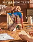 Rolife DIY Book Nook Kits Sunset Street Scene, Endless Stairs Bookshelf Decor 3D Wooden Puzzles for Adults, DIY Miniature House Model Building Kits / TGB13