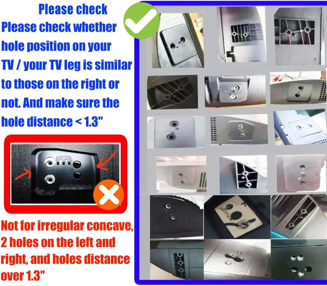 TV Base Stand for RCA Roku TV Legs Replacement Compatible for Smart TVs 20in 27in 32in 36in 39in 40in 42in 45in Leg for RCA LG TVs, TV Stand Legs with Screws