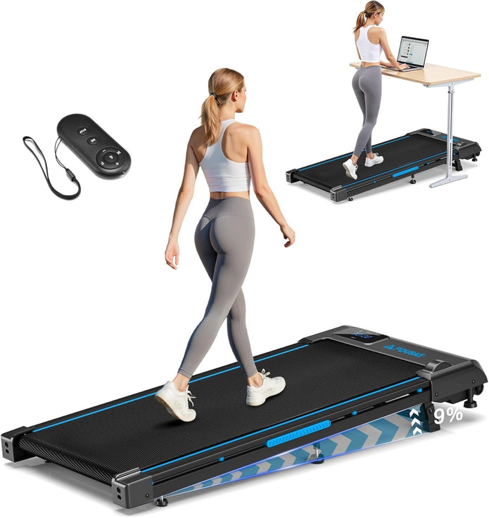 Walking Pad with 9% Incline, FOUSAE 3 in 1 6.2 MPH Treadmill for Home /X390AB