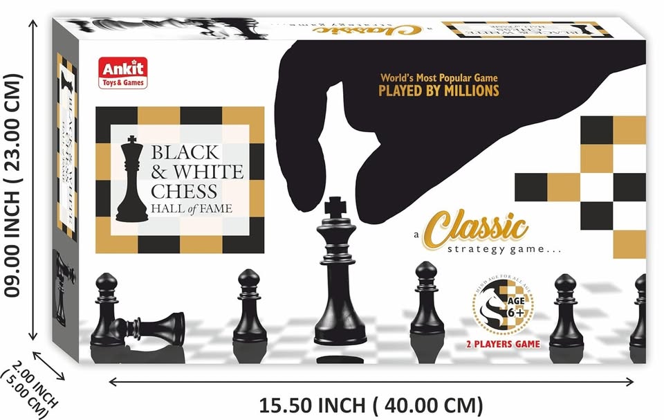 Games Black & White Chess Set – Game for Kids