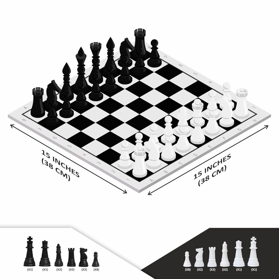 Games Black & White Chess Set – Game for Kids