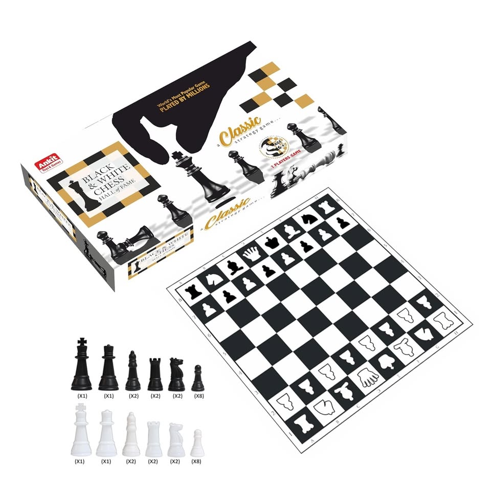 Games Black & White Chess Set – Game for Kids