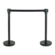 Winco CGS-38K Black Stanchion Post with Retractable Belt PACK OF 2