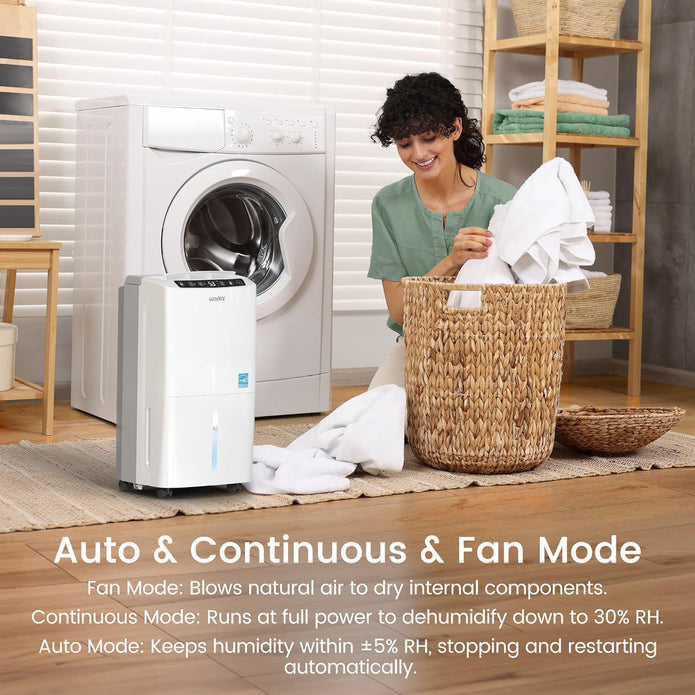 Waykar 2000 Sq. Ft Most Efficient Energy Star 2025 Home & Basement Dehumidifier